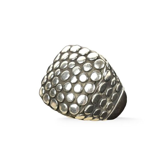 John Hardy Sterling Silver Dot Square Cocktail Ring.                 |Size: 7| - Picture 1 of 11